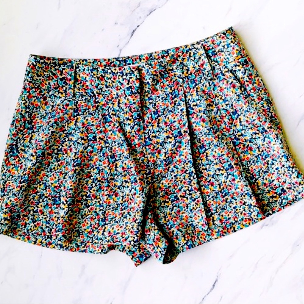 Anthropologie Corey Lynn Calter Silk Floral Rift Valley Shorts NWT